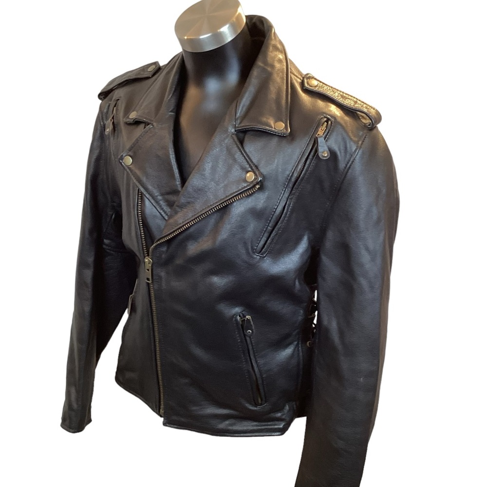 Xelement Classic Leather Motorcycle Jacket - Picture 2 of 16